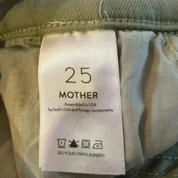 NEW MOTHER STASH MID RISE DAZZLER ANKLE Second Chance oil green Size 25 - Picture 7 of 10